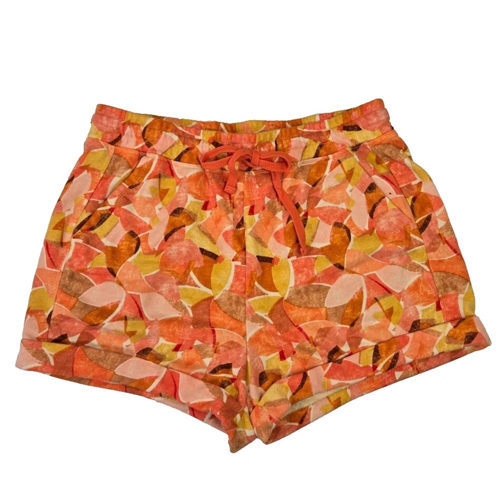 Daily Practice‎ Anthropologie Orange Geometric Print Shorts Size MEDIUM